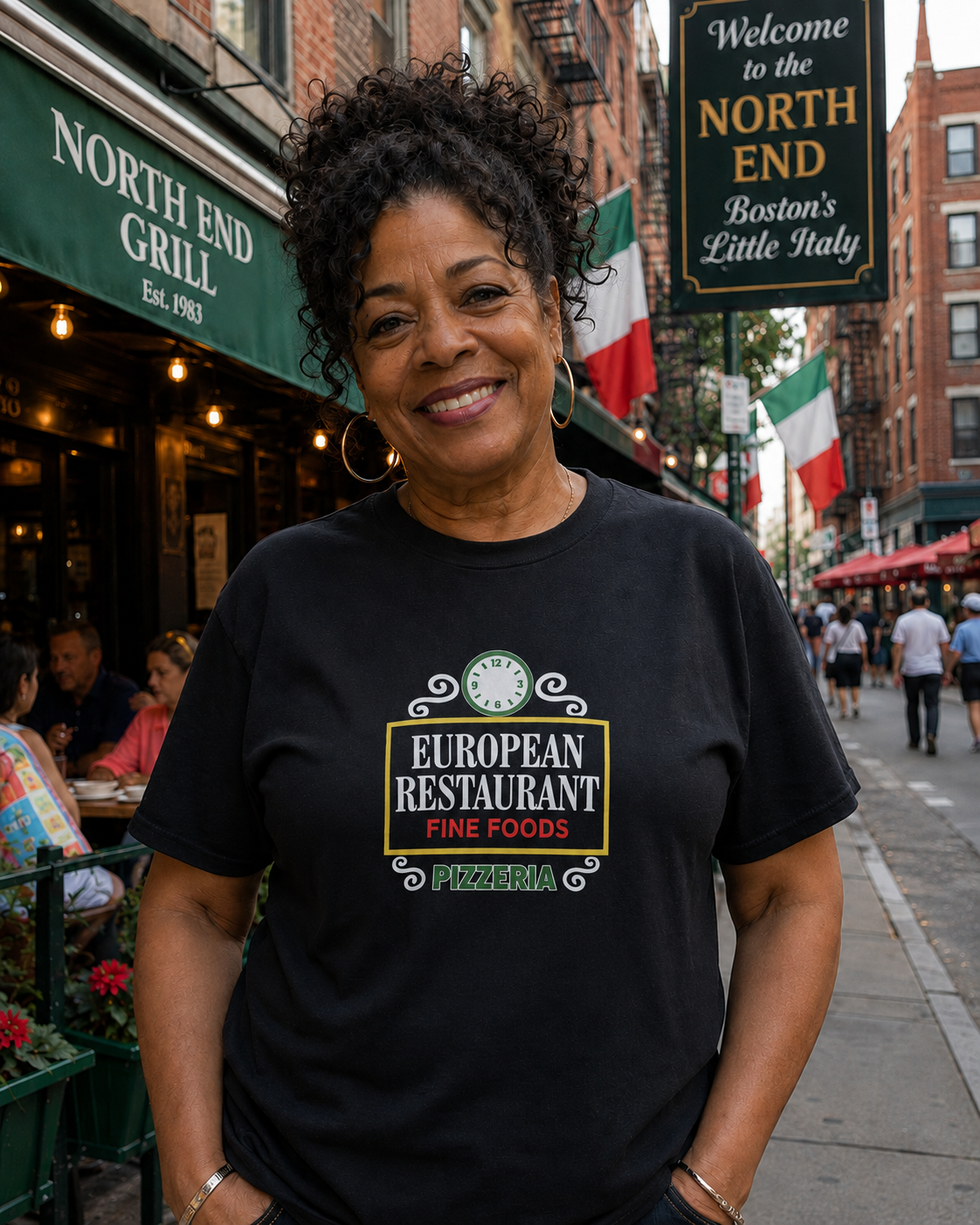 European Restaurant - Black T-Shirt