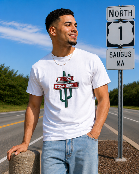 Hilltop Steak House - White T-Shirt