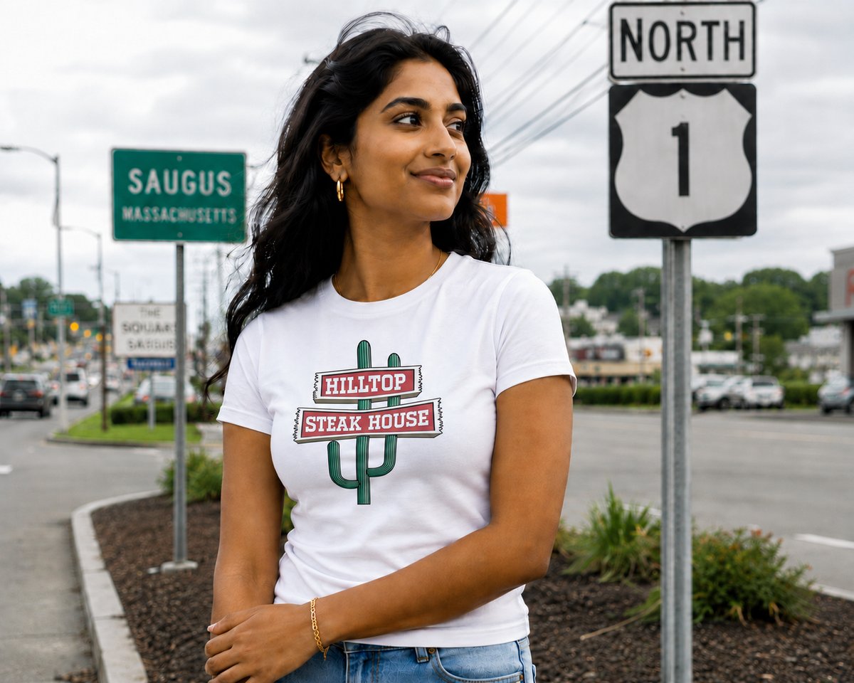 Hilltop Steak House - White T-Shirt