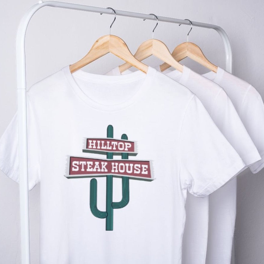 Hilltop Steak House - White T-Shirt